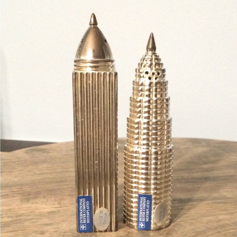 Vintage Empire State & Chrysler Salt & Pepper Shakers
